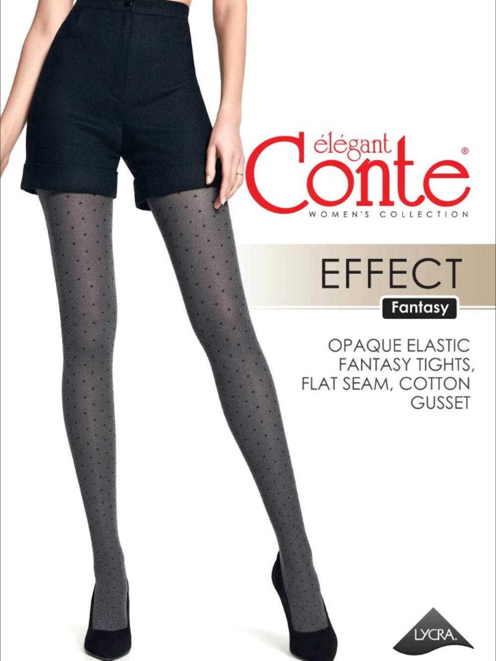 Conte Effect 60 Den - Fantasy Mélange Women's Tights with a diamond pattern
